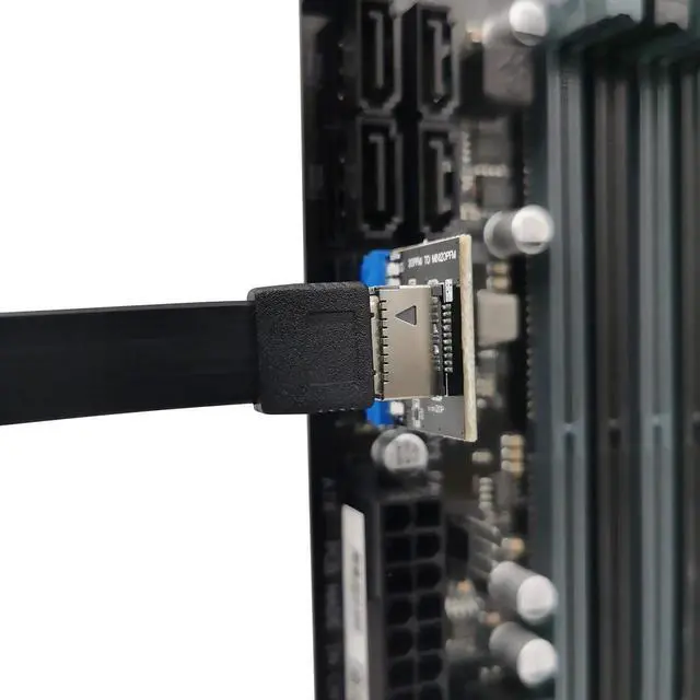 Alt view image 5 of 6 - WRIARICH USB 3.0 19-Pin Header to USB 3.1/3.2 Type-C A-Key 20-Pin Adapter, Internal Front Panel Converter for PC Motherboard