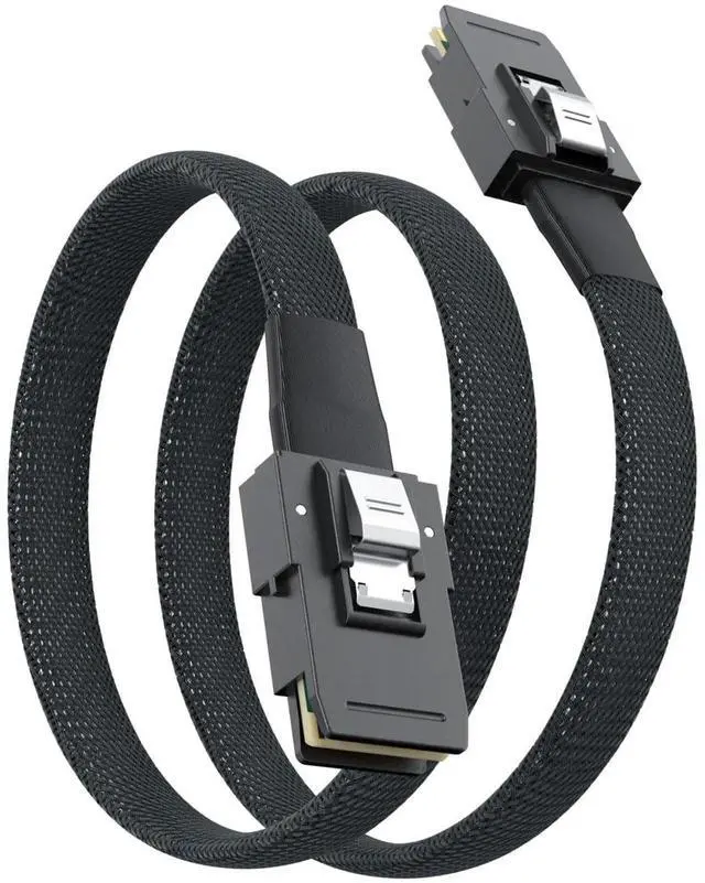 Main image of WRIARICH 0.5m/1.6ft SFF-8087 Male to Male Internal Mini SAS 6Gbps Cable, 100-Ohm Shielded SAS Wire Hot-Swap Compatible for Server RAID Card, Storage Backplane & SATA HDD RAID Array