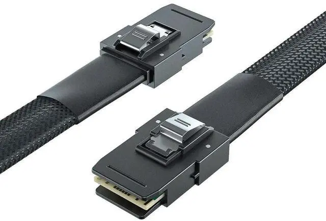 Alt view image 4 of 7 - WRIARICH 0.5m/1.6ft SFF-8087 Male to Male Internal Mini SAS 6Gbps Cable, 100-Ohm Shielded SAS Wire Hot-Swap Compatible for Server RAID Card, Storage Backplane & SATA HDD RAID Array