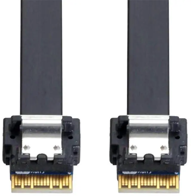 Alt view image 4 of 7 - WRIARICH 40cm SFF-8654 Male to Male Slimline SAS 4.0 Internal Cable, 38Pin 4i PCIe 4.0 Slim SAS Wire for Server RAID Controller, NVMe Backplane & Dense Compact Storage Chassis
