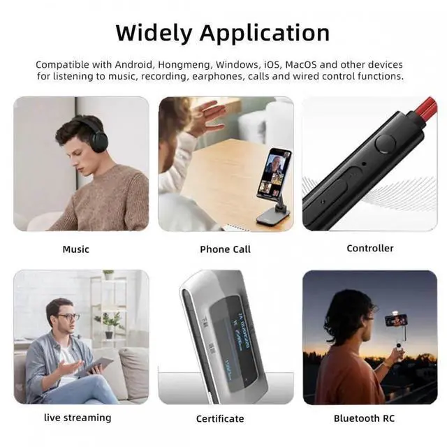 Alt view image 7 of 7 - WRIARICH 2PCS USB-C to 3.5mm Audio Adapter, Type C to AUX Jack with Mic Function, 16bit 48kHz External Sound Card for Phone Tablet Laptop