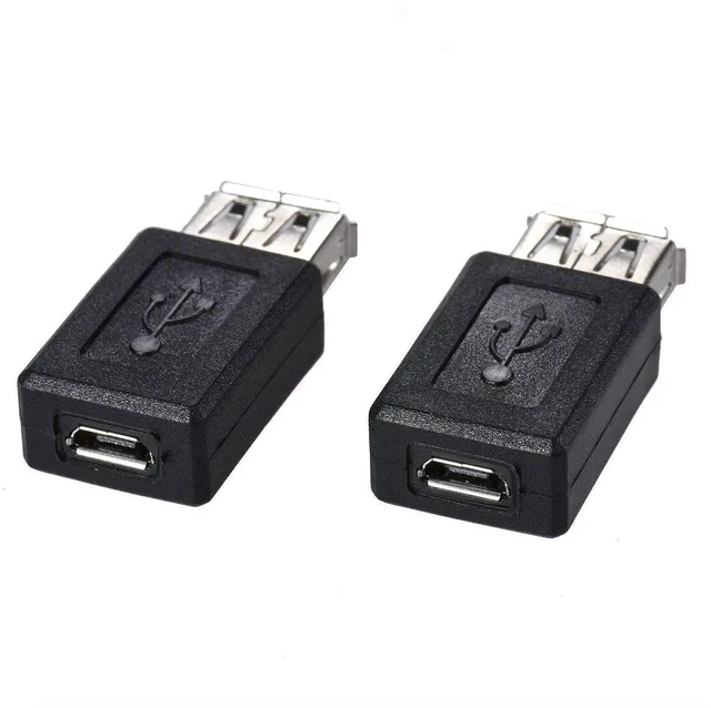 Main image of WRIARICH 3 Pack USB 2.0 A Female to Micro USB Female Adapter Converter, Bidirectional Connector for Charging & Data Sync
