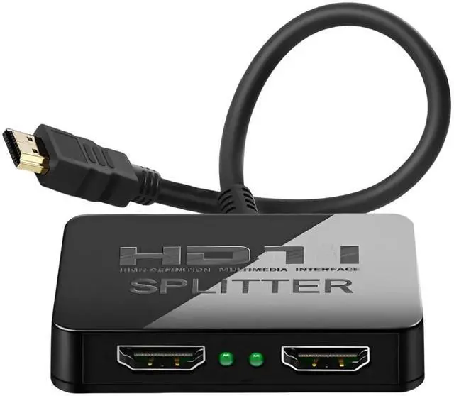 Main image of WRIARICH 1 in 2 Out 4K HDMI Splitter, Mirror Only Dual Monitor Hub with Sync Audio for PC, Laptop, MacBook, GPU, TV