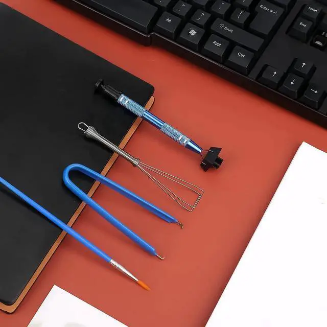 Alt view image 3 of 6 - WRIARICH Blue Mechanical Keyboard Mod Tool Kit, Keycap & Switch Puller Set with Stem Holder Lubrication Pen for Keyboard Maintenance