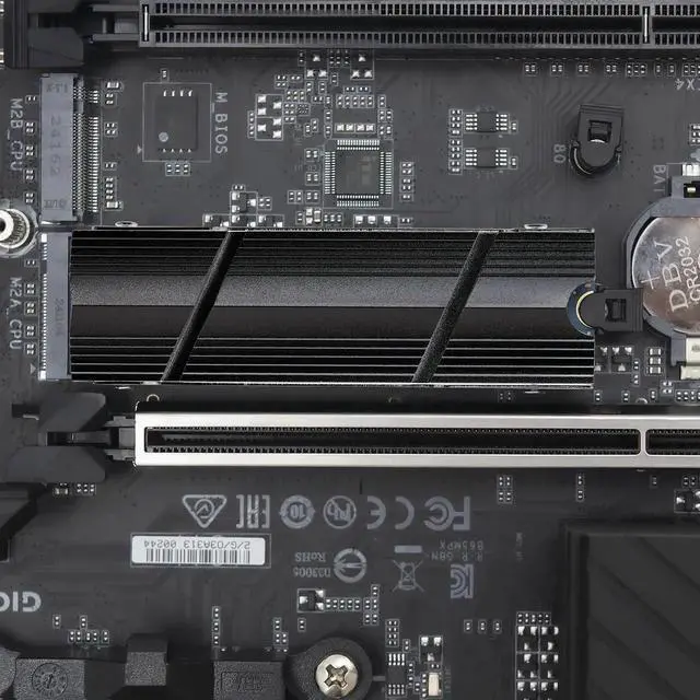 Alt view image 7 of 7 - WRIARICH Black Double-Sided Aluminum M.2 2280 SSD Heatsink with Thermal Pads, Compatible with PC & PS5 NVMe SSD