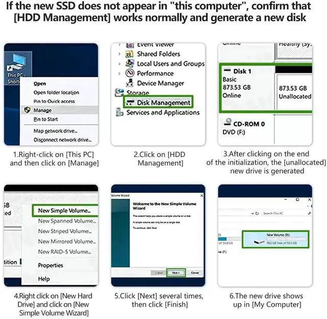 Alt view image 3 of 7 - WRIARICH USB 3.1 Gen 2 M.2 NVMe SSD Adapter, 10Gbps M-Key External SSD Reader with UASP, Supports Up to 4TB, Fits 2230/2242/2260/2280 NVMe Drives Only
