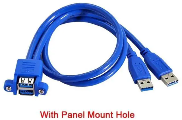 Alt view image 6 of 7 - WRIARICH 0.5M USB 3.0 Front Panel Header Extension Cable, 2 Male to 2 Female Cord with Panel Mount Screws