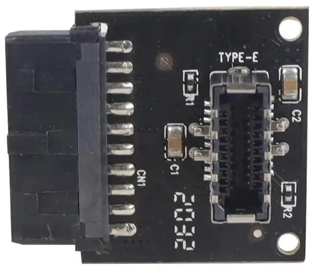 Alt view image 3 of 5 - WRIARICH 1PC Black USB 3.0 20Pin to Type-E Cable, USB 3.1 Front Panel Socket Adapter for Motherboard