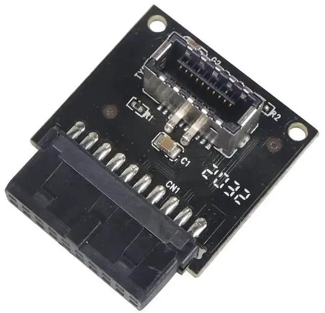 Alt view image 5 of 5 - WRIARICH 1PC Black USB 3.0 20Pin to Type-E Cable, USB 3.1 Front Panel Socket Adapter for Motherboard