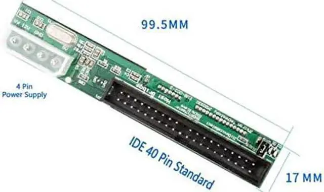 Alt view image 5 of 5 - WRIARICH Narrow PCB IDE PATA to SATA Converter Adapter, Parallel to Serial ATA Bridge Board for 2.5/3.5" HDD, DVD, CD-ROM, CD-RW, DVD-RAM Drives with 7+15Pin SATA Port