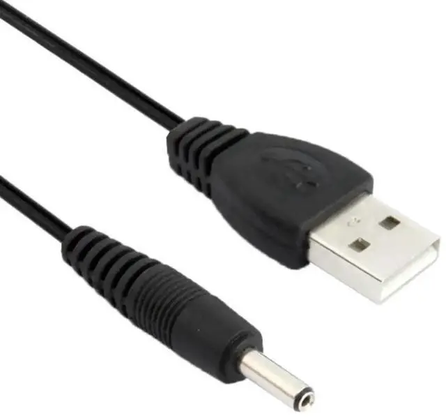 Main image of WRIARICH 1.2m Black USB A Male to DC 3.5×1.35mm Barrel Jack Power Supply Cable