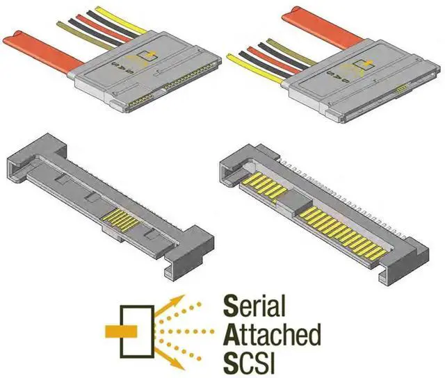 Alt view image 6 of 7 - WRIARICH 0.5M SFF-8482 29Pin SAS Male to Female Hard Drive Extension Cable