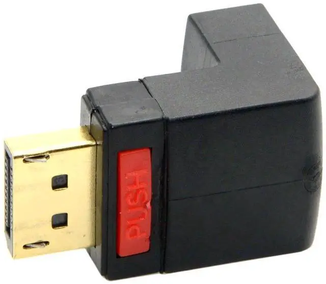 Alt view image 4 of 7 - WRIARICH 90 Degree Up Angled DisplayPort Male to Female Extension Adapter, Black Low Profile DP Right Angle Extender Connector for Laptops GPUs Monitors Desktops