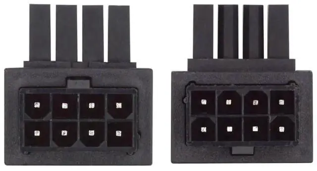Alt view image 2 of 7 - WRIARICH 2 Pack 90 Degree ATX 8Pin EPS 12V CPU Power Adapter, Right Angle Power Connector for PC Motherboard