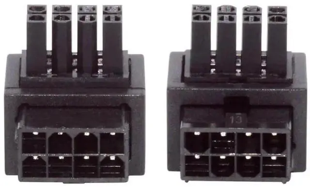 Alt view image 3 of 7 - WRIARICH 2 Pack 90 Degree ATX 8Pin EPS 12V CPU Power Adapter, Right Angle Power Connector for PC Motherboard