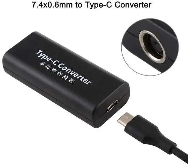 Alt view image 3 of 5 - WRIARICH 15cm DC 7.4×0.6mm Female to USBC Female Power Conversion Adapter Cable