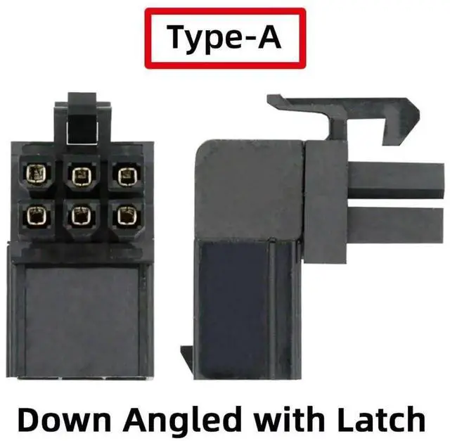 Alt view image 6 of 7 - WRIARICH 2 Pack 90 Degree ATX 6Pin GPU Power Adapter, Angled Graphics Card Power Connector