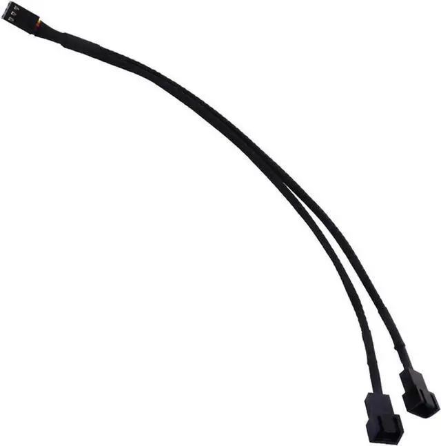 Main image of WRIARICH 10 Inches Braided Sleeved 3-Pin Fan Y-Splitter Cable, 1-to-2 PC Case/CPU Fan Splitter Adapter for Motherboard