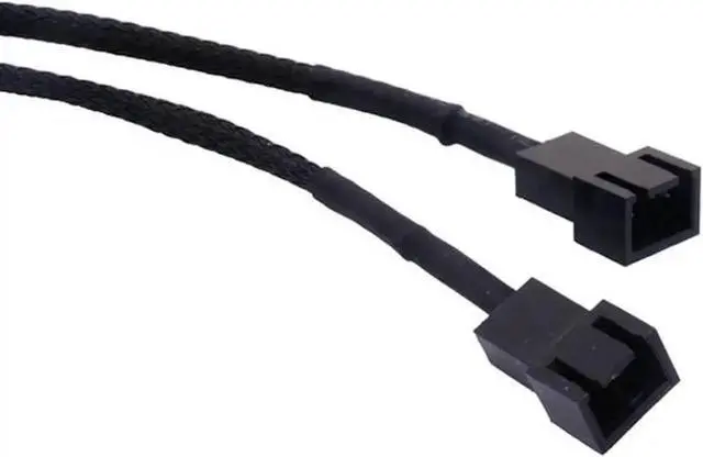 Alt view image 4 of 4 - WRIARICH 10 Inches Braided Sleeved 3-Pin Fan Y-Splitter Cable, 1-to-2 PC Case/CPU Fan Splitter Adapter for Motherboard