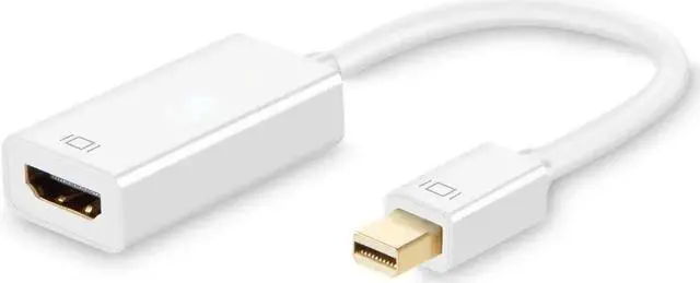 Main image of WRIARICH White Gold-Plated Mini DisplayPort (Thunderbolt 2) to HDMI Adapter, 4K Male to Female Converter for MacBook Pro/Air, iMac & Surface Dock