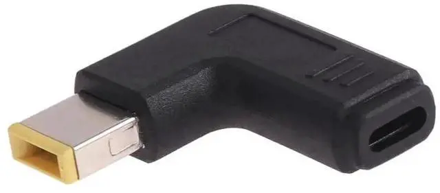 Main image of WRIARICH Right Angle USB-C Female to Large Square DC Male Plug Adapter Converter for Laptops Power Supply