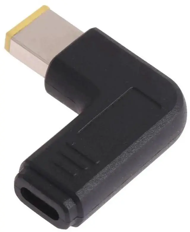 Alt view image 2 of 4 - WRIARICH Right Angle USB-C Female to Large Square DC Male Plug Adapter Converter for Laptops Power Supply