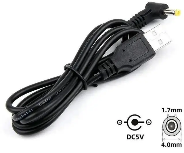 Alt view image 2 of 3 - WRIARICH 3.3FT/1M 90° Right Angle USB Male to DC 4.0*1.7mm 5V Power Cable
