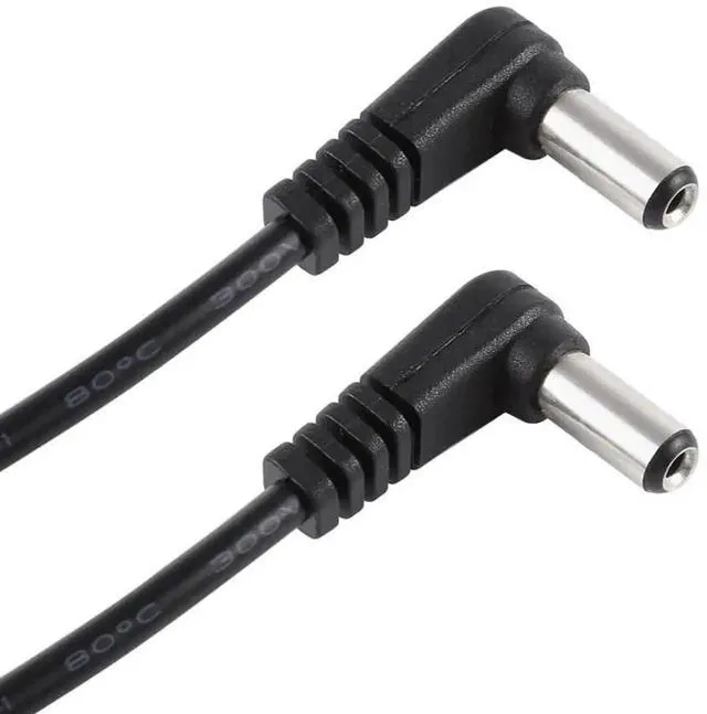 Main image of WRIARICH 30cm 5A 5.5x2.1mm Elbow DC Male to Male Power Cable, 12-24V DC Cord
