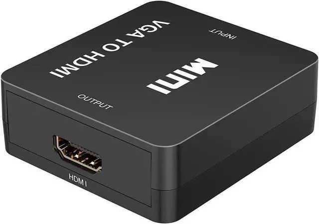 Alt view image 6 of 7 - WRIARICH Mini 1080P VGA to HDMI Converter Adapter with Micro USB Power & 3.5mm Audio Cable, VGA to HDMI Audio Video Connector for PC Laptop DVD, Black
