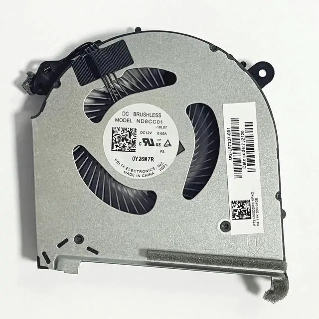 Alt view image 3 of 6 - WRIARICH DC12V CPU GPU Dual Cooling Fan Replacement Kit for HP OMEN 15-DH 15T-DH TPN-C143, OEM P/N L64445-001 ND8CC01-18L06 ND8CC01-18L07