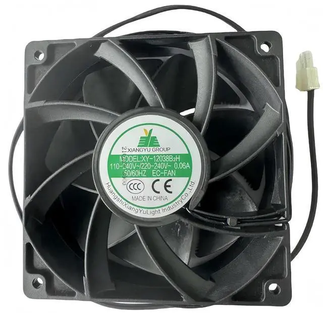 Alt view image 7 of 7 - WRIARICH XY-12038B2H EC Cooling Fan 120×120×38mm 12CM, 110V-240V 0.06A 50/60Hz High Air Volume Cabinet Cooling Fan