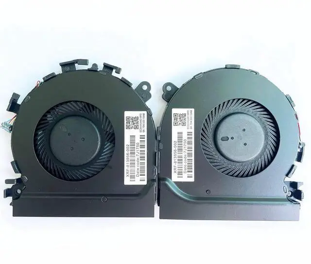 Alt view image 2 of 6 - WRIARICH New Dual CPU+GPU Forced Air Cooling Fan Pair L17605-001 / L17606-001 for HP Spectre X360 15-CH Series, DC 5V 4-Pin PWM Plastic Blower, Low Noise 15dB