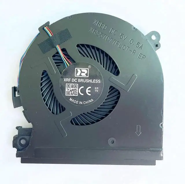 Alt view image 4 of 6 - WRIARICH New Dual CPU+GPU Forced Air Cooling Fan Pair L17605-001 / L17606-001 for HP Spectre X360 15-CH Series, DC 5V 4-Pin PWM Plastic Blower, Low Noise 15dB