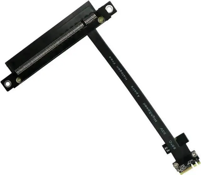 Alt view image 5 of 6 - WRIARICH R52SL M.2 A+E Key to PCIe x4 Flexible Riser Cable, PCIe 3.0 Ribbon Extension Cord Compatible with PCIe x1/x4/x16 Slots, 100cm