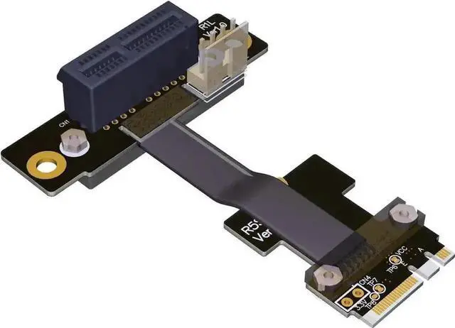 Main image of WRIARICH R52SL M.2 A+E Key to PCIe x4 Flexible Riser Cable, PCIe 3.0 Ribbon Extension Cord Compatible with PCIe x1/x4/x16 Slots, 100cm