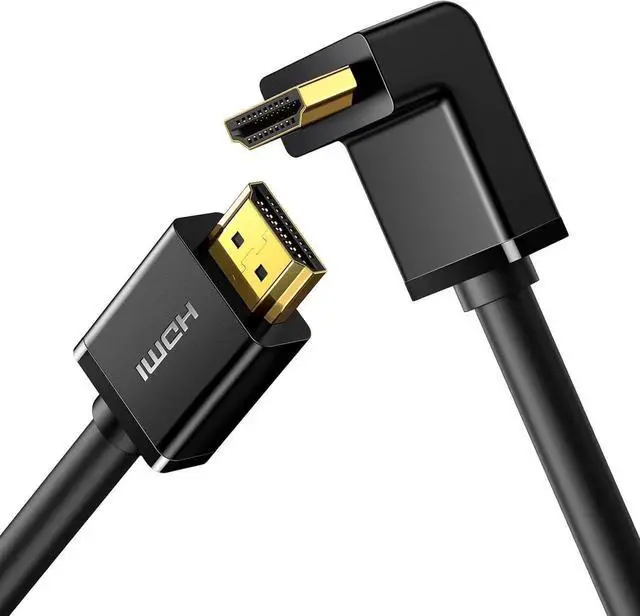 Main image of WRIARICH 10FT UGREEN 90 Degree Right Angle HDMI 2.0 Cable, Down Angle 4K@60Hz HDMI Cord Support ARC 3D 1080P for PS5 Xbox Switch Laptop Monitor TV