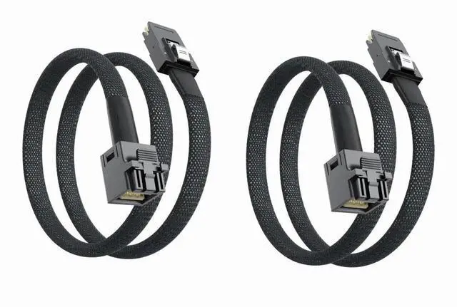 Main image of WRIARICH SFF-8643 to SFF-8087 Internal Mini SAS HD Cable, Compatible with 12Gbps SAS Drives and 6Gbps SAS/SATA Drives, 1-m(3.28ft), 2 Pack