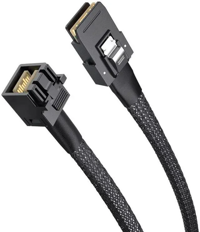Alt view image 3 of 5 - WRIARICH SFF-8643 to SFF-8087 Internal Mini SAS HD Cable, Compatible with 12Gbps SAS Drives and 6Gbps SAS/SATA Drives, 1-m(3.28ft), 2 Pack