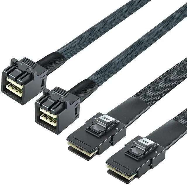 Alt view image 5 of 5 - WRIARICH SFF-8643 to SFF-8087 Internal Mini SAS HD Cable, Compatible with 12Gbps SAS Drives and 6Gbps SAS/SATA Drives, 1-m(3.28ft), 2 Pack