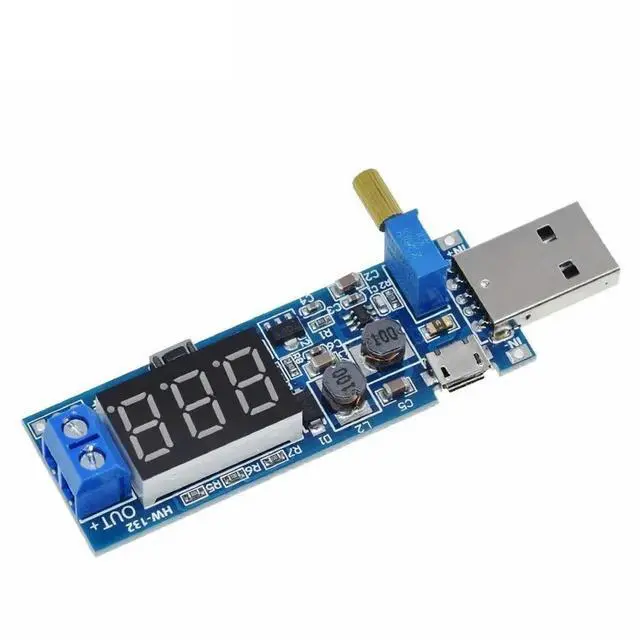 Alt view image 3 of 3 - WRIARICH USB boost power regulator module DC-DC 5V to 3.3V 9V 12V 24V digital desktop power module