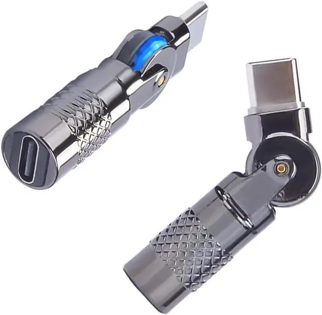 Main image of WRIARICH USB C Female to USB C Male 180 Rotating Fast Charge Adapter 2PCS for Phone 15/15pro/15plus/15 pro max Laptop Tablet