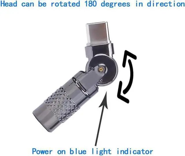 Alt view image 4 of 5 - WRIARICH USB C Female to USB C Male 180 Rotating Fast Charge Adapter 2PCS for Phone 15/15pro/15plus/15 pro max Laptop Tablet