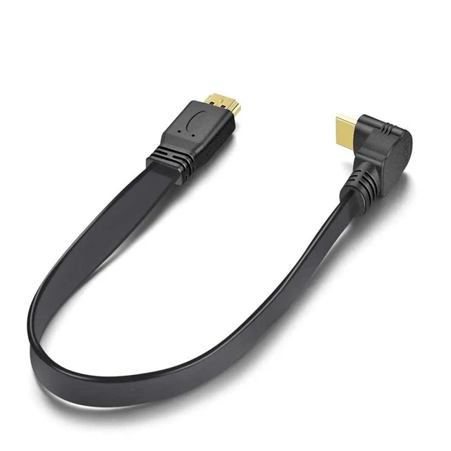 Alt view image 6 of 7 - WRIARICH Flat Slim High Speed HDMI Male to Male Extension Cable 270 Degree Right Angle (1 Feet) Adapter Converter Cable (Pack of 2)