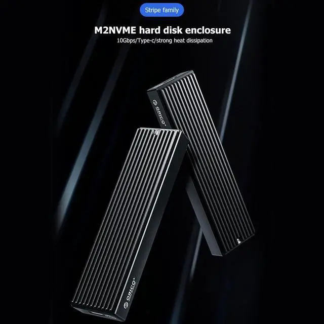 Alt view image 2 of 6 - WRIARICH ORICO M2PV-C3 Type-C M.2 NVME SSD Mobile Enclosure Aluminum Alloy USB 3.1 10Gbps 2TB External Solid State Drive Box Case