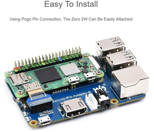 Alt view image 2 of 7 - WRIARICH Pi Zero 2W to Raspberry Pi 3B/B+ Adapter,Based on Raspberry Pi Zero 2W to Reproduce The Original Appearance of The 3B Series,Alternative Solution for Raspberry Pi 3 Model B/B+