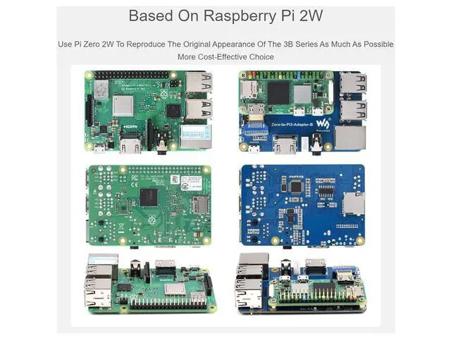 Alt view image 6 of 7 - WRIARICH Pi Zero 2W to Raspberry Pi 3B/B+ Adapter,Based on Raspberry Pi Zero 2W to Reproduce The Original Appearance of The 3B Series,Alternative Solution for Raspberry Pi 3 Model B/B+