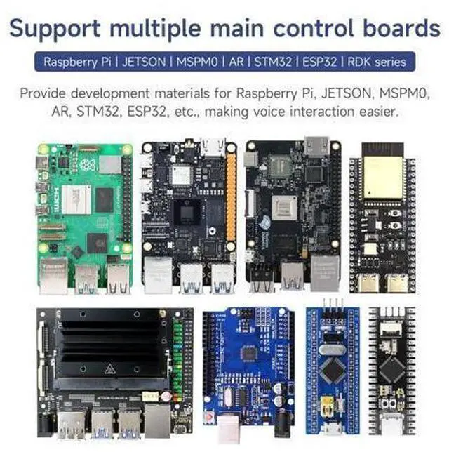 Alt view image 6 of 7 - WRIARICH AI Voice Recognition Module Voice Broadcast Integrated Custom Wake-up Word Programmable Sound Sensor Support Jetson/Raspberry Pi/ESP32/STM32