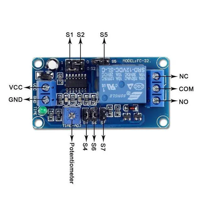 Alt view image 3 of 7 - WRIARICH DC 12V Time Relay Module, On Delay and Off Delay for Automobile, Raspberry Pi, Industrial Control, and Electronic Projects