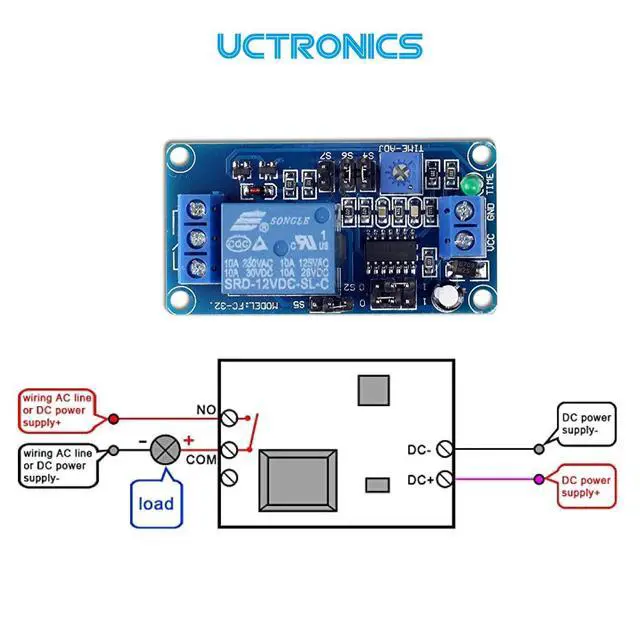Alt view image 6 of 7 - WRIARICH DC 12V Time Relay Module, On Delay and Off Delay for Automobile, Raspberry Pi, Industrial Control, and Electronic Projects