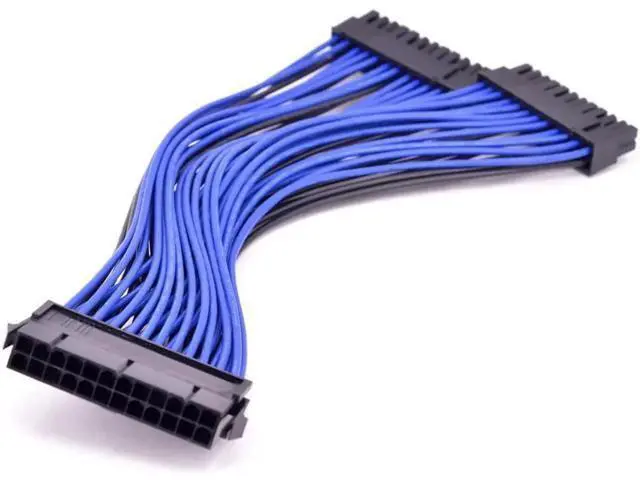 Alt view image 3 of 6 - WRIARICH Vszerda 24Pin 1 to 2 Power Supply Extension Cable ATX 24 Pin Male to Female Power Port C